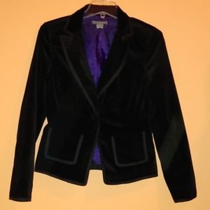 Ann Taylor Velvet Blazer Black 2